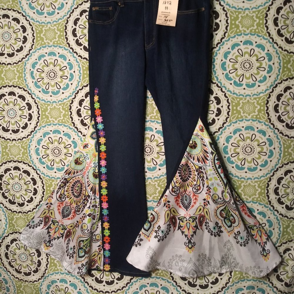 1672 Jeaniemade Size 14 Diane Gilman Bell-Bottoms